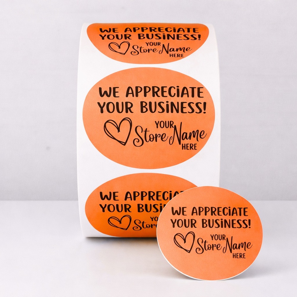 Custom Thank You Stickers – Add Your Store Name 2" round sticker NEW - Picture 5 of 10